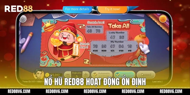 Nổ hũ RED88 hoạt động ổn định